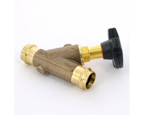 Вентиль наклонный полнопроходной Easytop с SC-Contur Viega 25