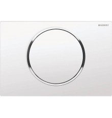 115.758.KJ.5 Смывная клавиша Geberit Sigma10 смыв/стоп к 111.300/350/361/362/380/390/796, белые/глянцевый хром 115.758.KJ.5