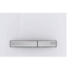 115.788.11.2 Смывная клавиша Geberit Sigma50 для двойного смыва к 111.300/350/361/362/380/390/796 белый/металлический хромированный 115.788.11.2