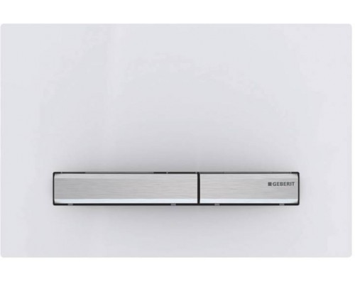 115.788.11.2 Смывная клавиша Geberit Sigma50 для двойного смыва к 111.300/350/361/362/380/390/796 белый/металлический хромированный 115.788.11.2