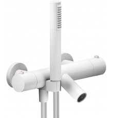 LV00010/2WM LIVE термостатический смеситель для ванны с ручным душем матовый белый LV00010/2WM