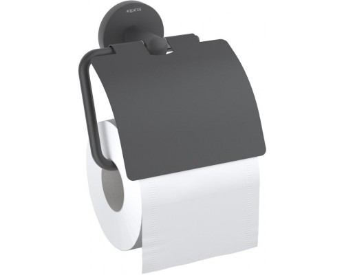 AQ4209MB ОБЕРОН бумагодержатель с крышкой, матовый черный AQ4209MB