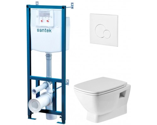 1.WH50.1.758 НЕО ПЭК rimless (подвес. безободковый унитаз с тонким сиденьем, инсталляция, белая панель) 1.WH50.1.758