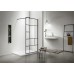 AQ WIW Print 10020BL Душевая перегородка Walk in, с держателем 1000x2000 проф. черный, стекло прозрачное черный принт AQ WIW Print 10020BL
