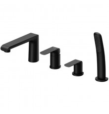 Смеситель врезной каскадный для ванн FL 026.20 черный X070176