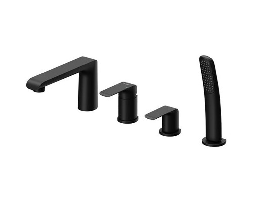 Смеситель врезной каскадный для ванн FL 026.20 черный X070176