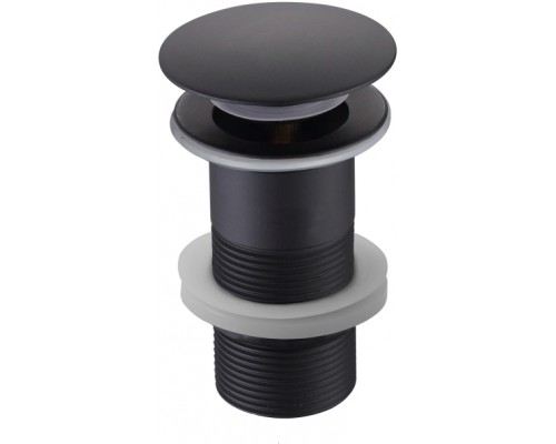 AQ6000MB сливной набор для раковины Push-open без перелива, матовый черный AQ6000MB