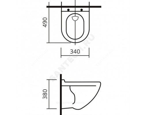 Унитаз подвесной Attica в/к дюр микр Sanita Luxe WC.WH/Attica/DM/WHT.G/S1