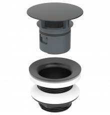 152.080.14.1 Сливной клапан Geberit со свободным стоком, L=8 см, черный матовый 152.080.14.1