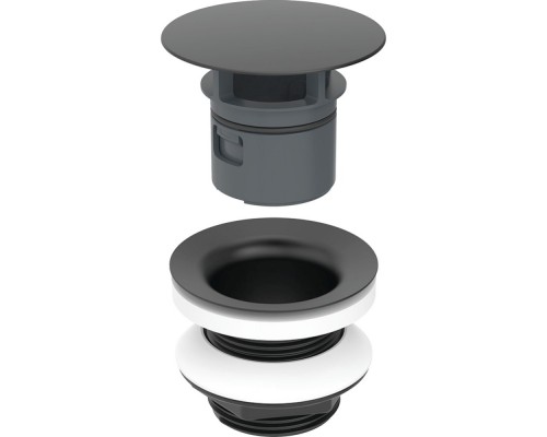 152.050.14.1 Сливной клапан Geberit со свободным стоком, L=5 см, черный матовый 152.050.14.1