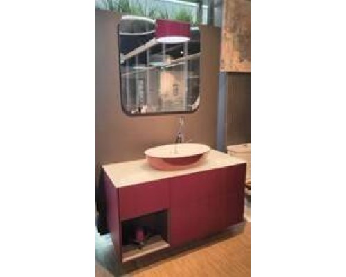 Комплект мебели, Villeroy&Boch, Finion, цвет тумбы-Peony Matt, цвет раковины-Bordeaux