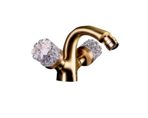 Boheme Crystal Смеситель для биде, двуручковый, цвет: бронза матовая 316-CRST