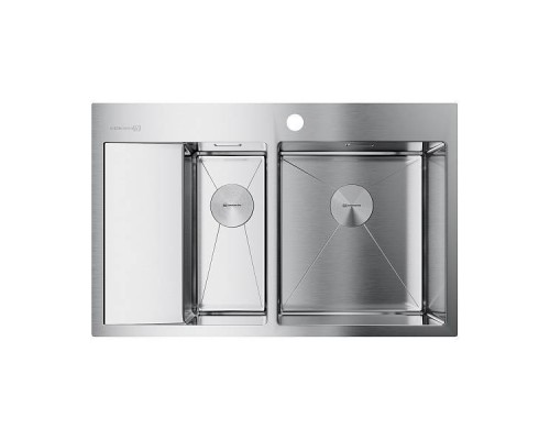Omoikiri Akisame 78-2-IN-R Кухонная мойка, нерж. сталь, 78x51 см цвет: нержавеющая сталь 4973063