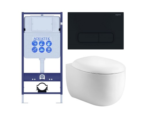 SET AQUATEK АЛЬТАИР-017 4в1 (рама AQUATEK Standard INS-0000012+крепеж KKI-0000002+клавиша KDI-0000017+унитаз АЛЬТАИР AQ1980-00 с тонким сиденьем soft- SET AQUATEK АЛЬТАИР cm-017 4в1