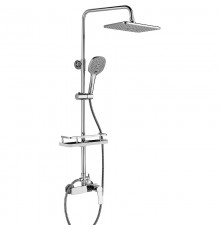 RS27-45 Смеситель одноручный (35мм) для душа с верхней лейкойТропический дождьи 3-ф. лейкой, хро RS27-45