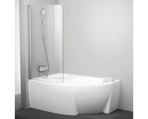 CVSK1 ROSA 140/150 L блестящая+транспарент шторка на ванну 7QLM0C00Y1