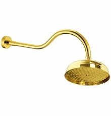 Boheme Imperiale Верхний душ 20,8 см, 1 вид струи, кронштейн настенный 44,5 см, цвет: gold 414