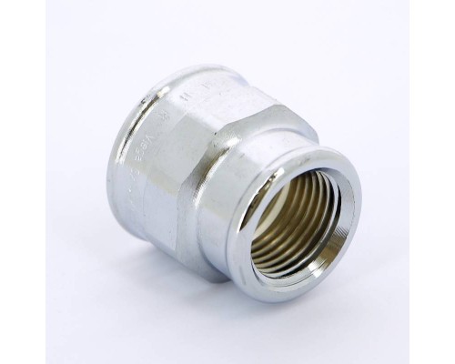 Муфта ВВ бронза Viega 3/4"х1/2" хромированная