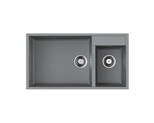 Omoikiri Tedori 85-2-U-GR Кухонная мойка Tetogranit 85x46,5 см, цвет: leningrad grey 4993542