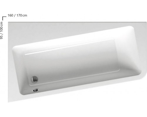 Ванна 10° 160х95 L белая C831000000