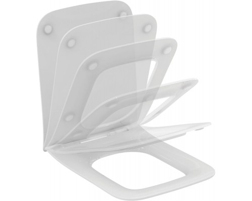 T521101 BLEND CUBE Сиденье и крышка стандарт, тип SANDWICH/SLIM, дюропласт, легкосъемное (шарниры Easy Take Off), с функцией плавного закрытия T521101