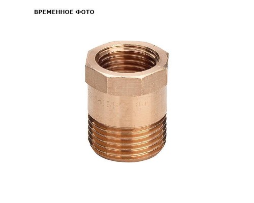 Переходник НР-ВР G 3/4 НР х Rp 1/2'', плоское уплотнение, бронза, модель 3244