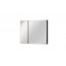 AQ7808-MC Алюминиевый зеркальный шкаф без подсветки 762660134,крепеж. Две зеркальные дверцы шириной 50,9 и 25,5 см. Две стекл.полки 6 мм AQ7808-MC