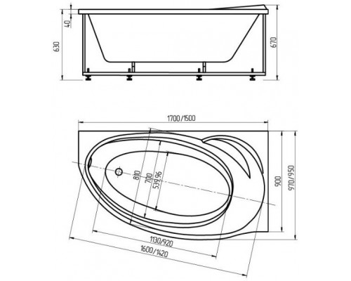 Бетта 150 лев.пустая без фр.экр. BET150-0000076