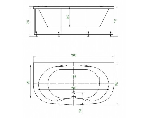 Мелисса пустая с фр.экр.+бок.экр.2шт.(вклеенный каркас) MEL180-0000011