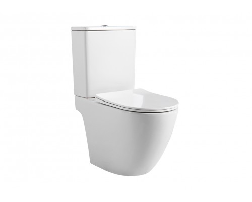 AQ2903T-00 ЕВРОПА Унитаз напольный безободковый TORNADO с бачком 630390825мм, горизонтальный выпуск, тонкое сиденье soft-close, крепеж AQ2903T-00