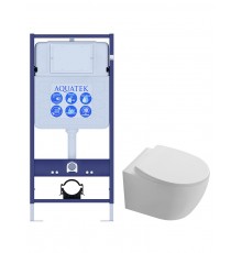 SET AQUATEK СИРИУС (рама AQUATEK Standard INS-0000012(без клавиши и крепежа) + унитаз AQ1582T-00 СИРИУС TORNADO с тонким сиденьем soft-close) SET AQUATEK СИРИУС