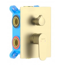 AQ1247BG ОБЕРОН смеситель для ванны 3 режима (внешняя и скрытая часть), шлиф. золото AQ1247BG