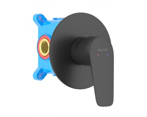 AQ1166MB БЕТТА смеситель для душа 1 режим (внешняя и скрытая часть), матовый черный AQ1166MB