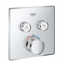 29124000 Grohtherm SmartControl Внешняя часть термостатического смесителя на 2 выхода, хром 29124000