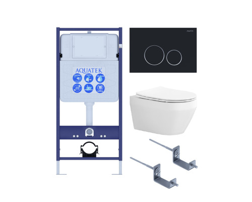 Комплект инсталляции с унитазом 4 в 1 AQUATEK ЛЕЯ Т-0-20 Tornado ЛЕЯ Т-0-20