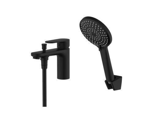 AQ1844MB НИКА смеситель врезной на борт ванны на 1 отв., матовый черный AQ1844MB