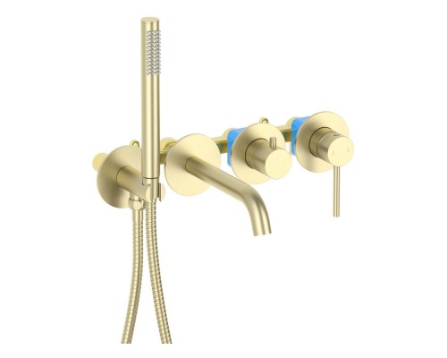 AQ1344BG ЕВРОПА смеситель для ванны встроенный (внешняя и скрытая часть), шлиф.золото AQ1344BG