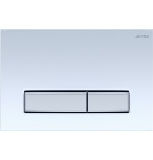 KDI-0000022 (009A-1) Панель смыва Slim Белая глянец (клавиша прямоугольная, никель ) KDI-0000022