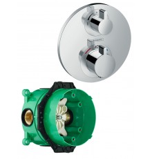 15758000S Set HG Ecostat S термостатический смеситель для душа (15758000+01800180) 15758000S