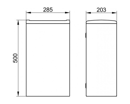 12788010001 COLLECTION MOLL Ведро для мусора, настенное, 25 л., антрацит/хром 12788010001