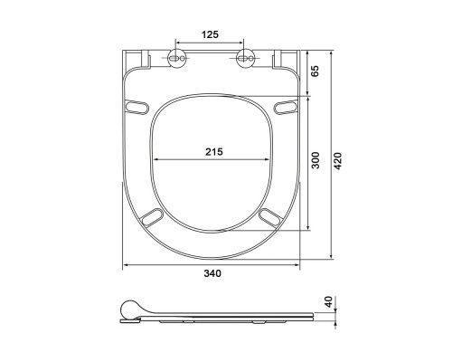AQ0505-00 Крышка-сиденье для унитаза AQ1505T-00, белая AQ0505-00