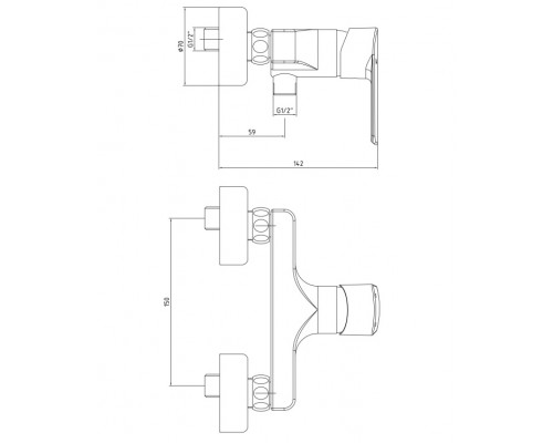 102154088EX LIA смеситель для душа 102154088EX