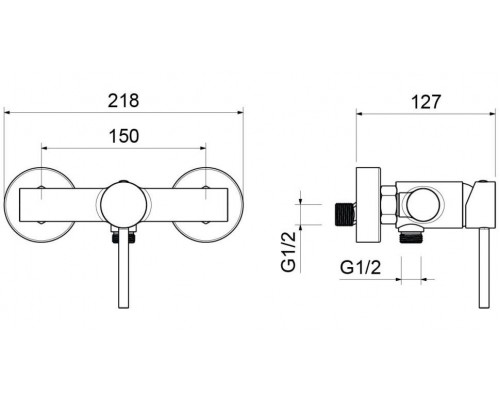 AQ1360CR ЕВРОПА смеситель для душа AQ1360CR