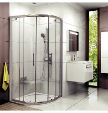 XP2CP4-90 блестящий + транспарент, душевой уголок полукруглый, раздвижной X3B270C00Z1C