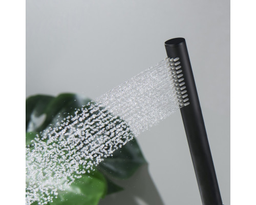 Ручной душ Aquanet Европа 1jet матовый черный AQ2002MB