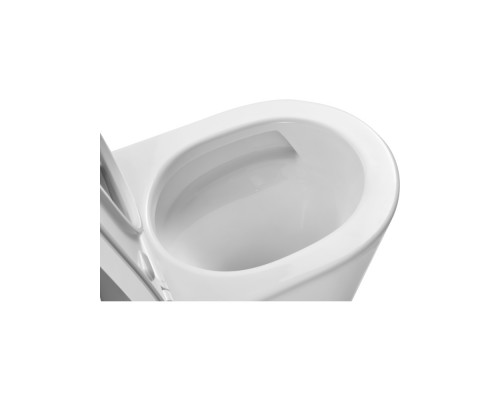 AQ1273ST-00 ОБЕРОН Унитаз напольный безободковый TORNADO с бачком 600365810мм, горизонтальный выпуск, тонкое сиденье с механизмом sc, крепеж AQ1273ST-00
