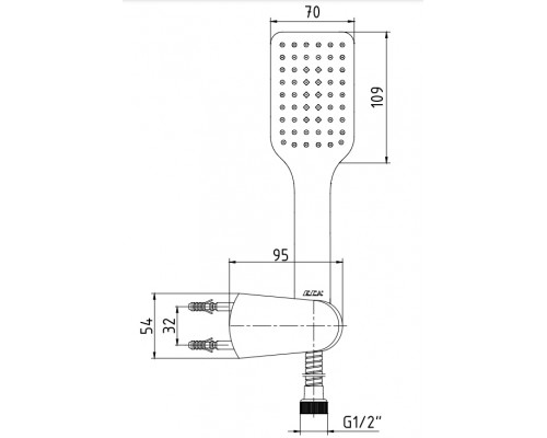102117342C1EX TIERA душевой набор матовый черный 102117342C1EX