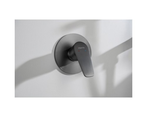 AQ1119BGM БЕТТА набор с гигиеническим душем (смеситель + гигиеническая лейка + шланг + шланговое подсоединение с держателем), оружейная сталь (шлиф. ч AQ1119BGM