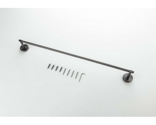 AQ4614BGM БЕТТА полотенцедержатель 600 мм, оружейная сталь (шлиф. черный хром) AQ4614BGM