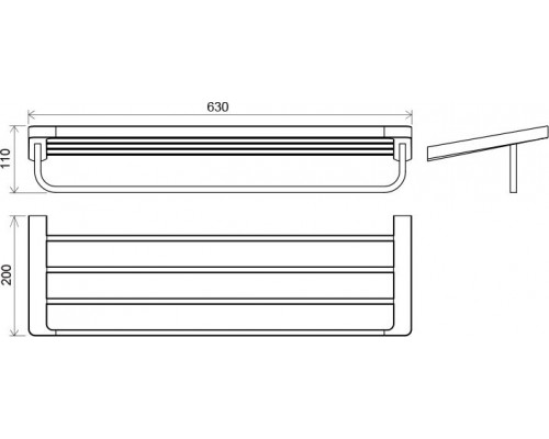 Полотенцедержатель (3 полотенца), 66 см TD 330.00 X07P327